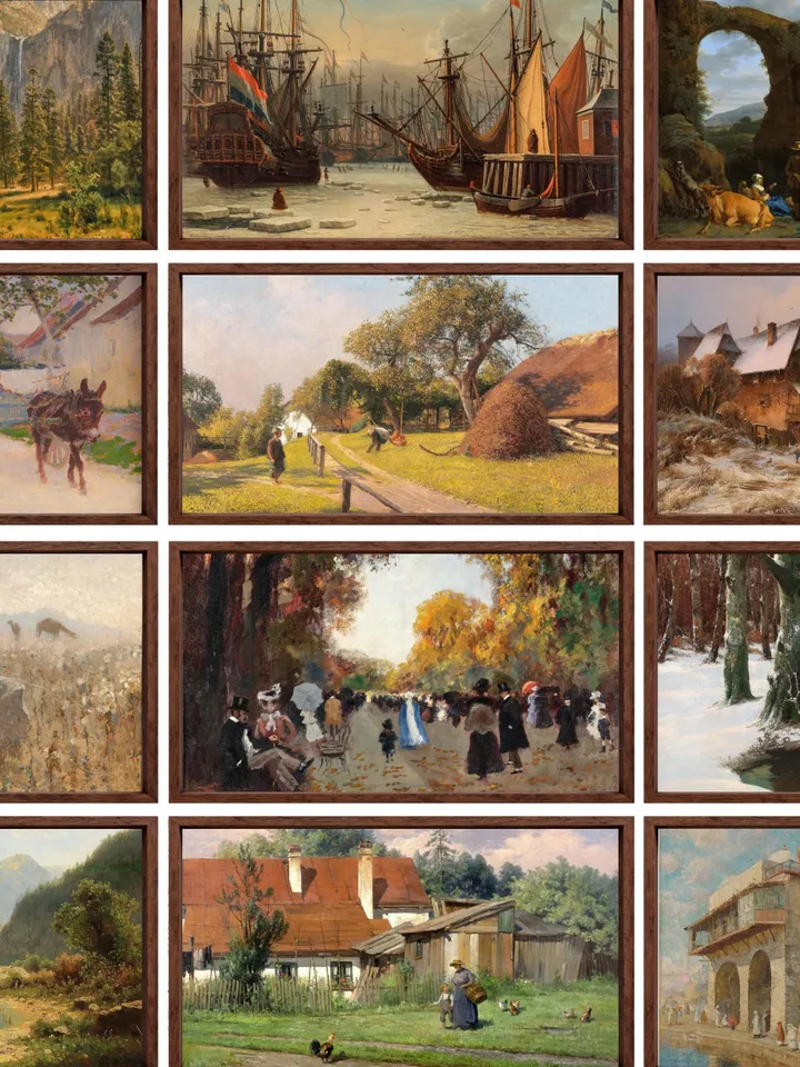 Frame TV Art Set of 1500+ Vintage Art Landscape Collection, All Art Famous Art Paintings, Modern TV Art, Samsung Art, Digital Download