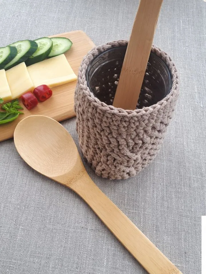 CROCHET PATTERN Jar Cozy Crochet Pattern pdf Jar Cover DIY tutorial Crochet Cozy Pattern Digital Crochet gift Crochet kitchen decor pattern