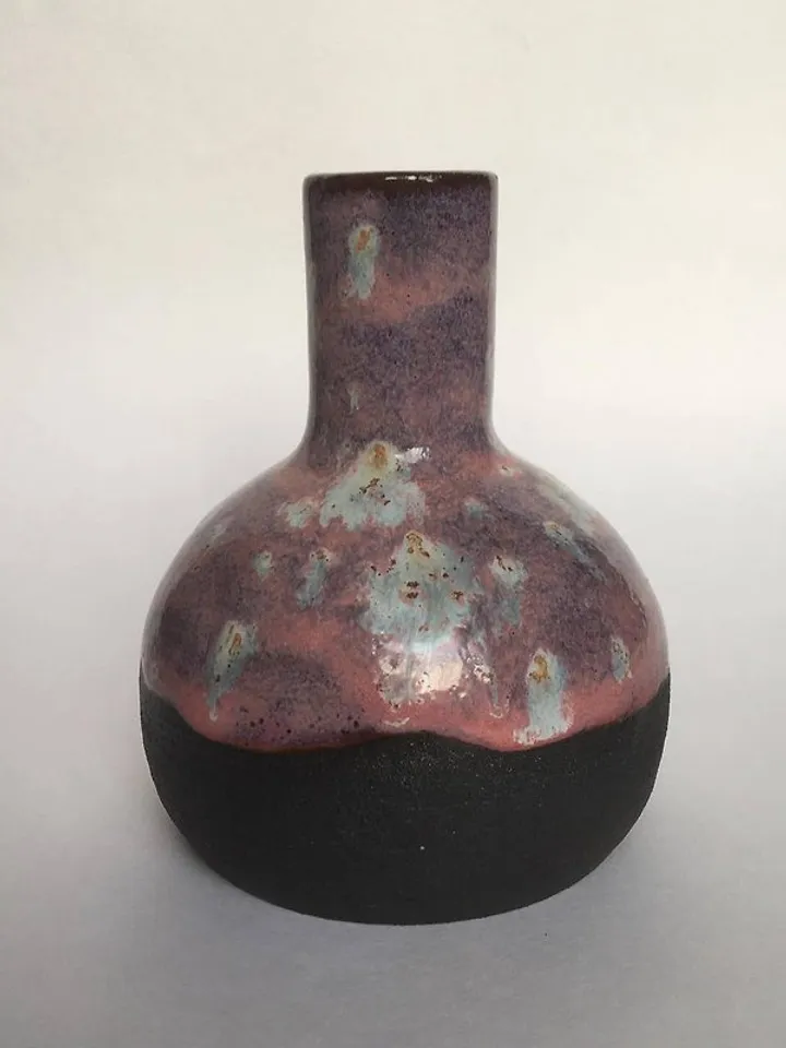 Small Black and Pink Galaxy Ceramic Vase