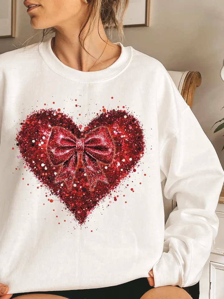 Valentine's day Heart Coquette bow Png, Retro Valentine Shirt Design, Valentine's Day Png, Valentine Love Png, valentine's day bow png