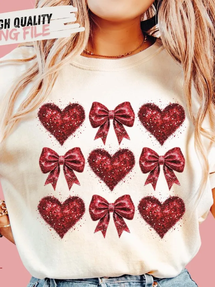 Coquette Glitter Valentine Heart Png, Valentine Png, Girls Valentine Png, Valentine Heart Png, Valentine Coquette Png, Valentines Mama Png