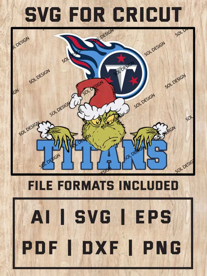 Grinch Tennessee Titans SVG, NFL SVG Design, NFL Tennessee Titans SVG, NFL Titans Cricut, Christmas Svg, Grinch svg, Digital Download