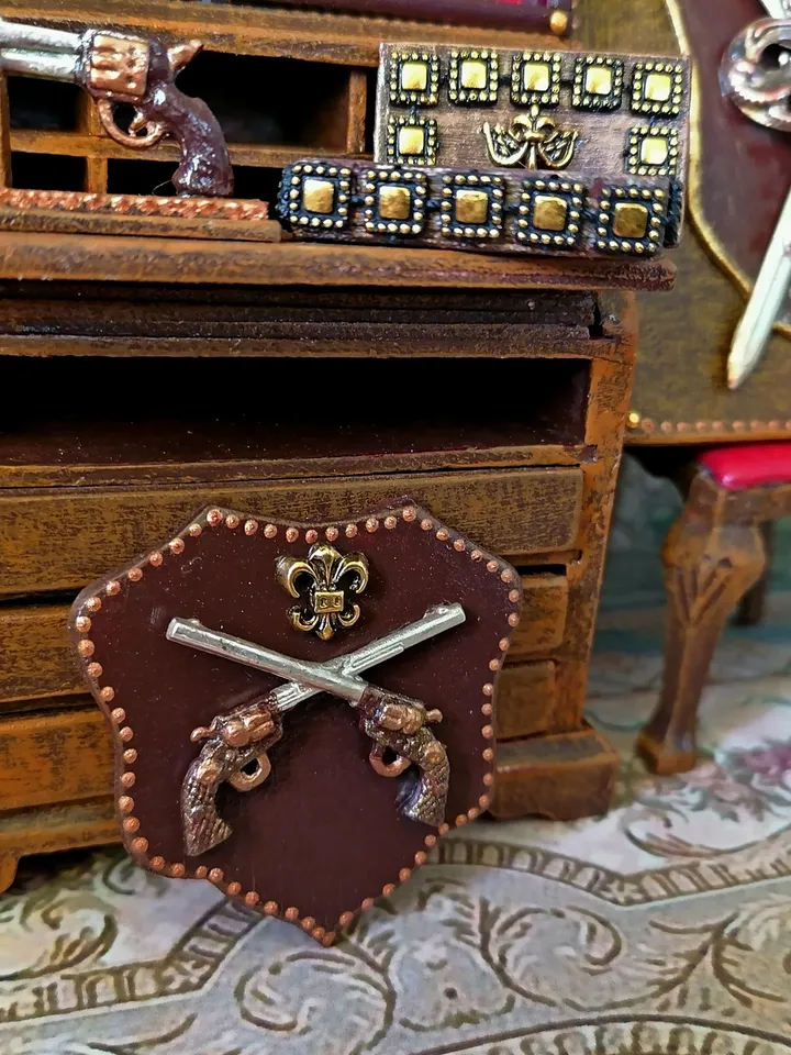 Dollhouse weapons. Collection weapon. Museum exhibit.1:12 scale.
