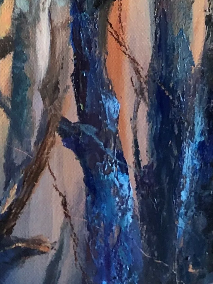 Forest Original Oil Painting Sunset Landscape Abstract Forest Art