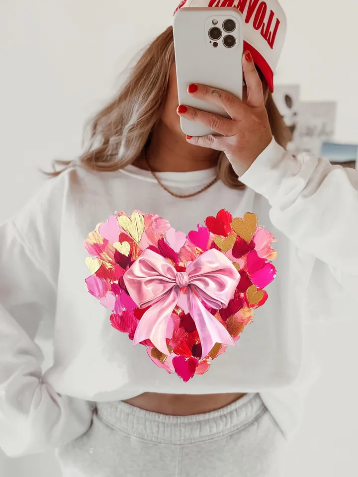 Valentine Day Heart Brushstroke png, Valentine png, Valentines day Png, xoxo png, valentine png designs, Coquette Valentine Png Trendy Vday