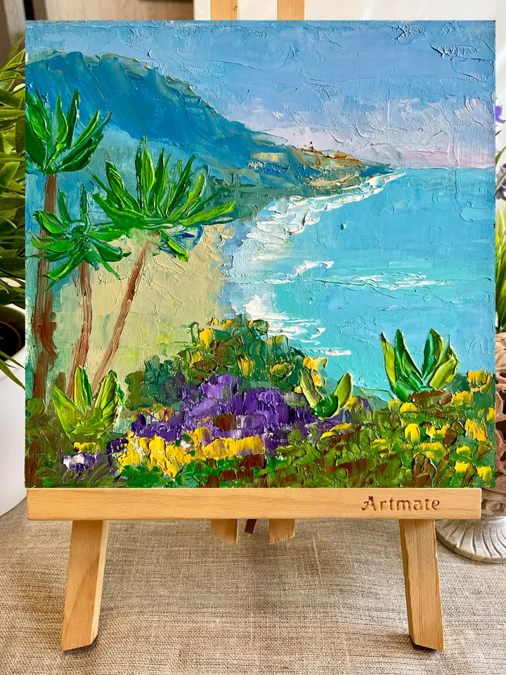 Landscape Painting Original Oil Painting Laguna Beach California Coastal fine art