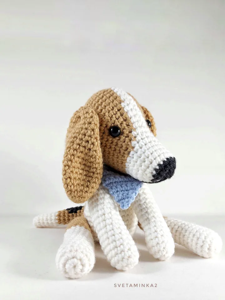 Beagle Crochet Dog Pattern Amigurumi Puppy. Digital Download. PDF.