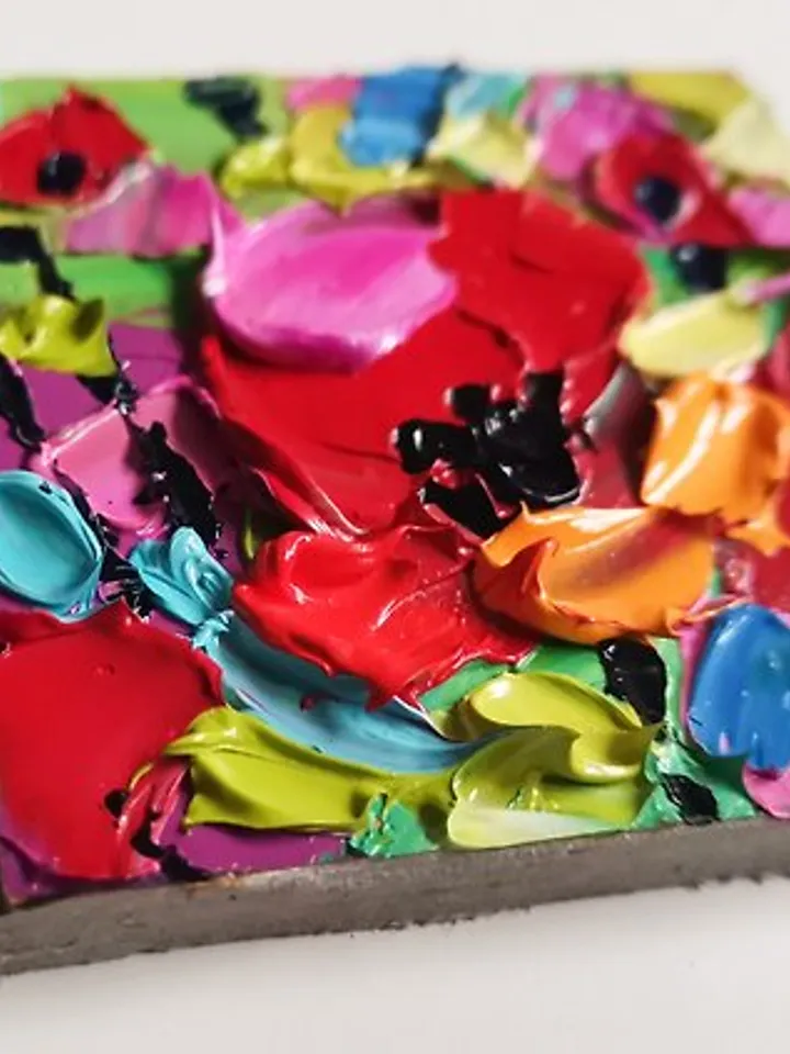 罂粟花 花卉掛畫 油畫原作 Original Art 油畫 Flowers 掛畫 Oil Painting Artwork Verafe