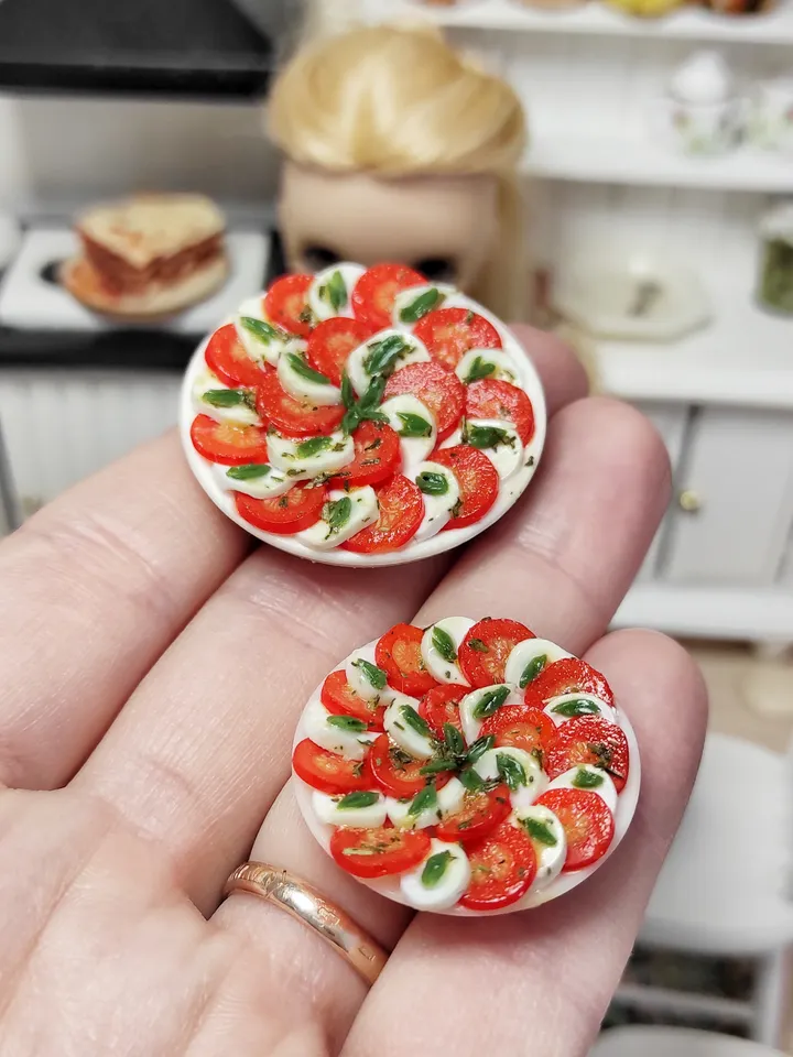 Small food, micro miniature, scale 1 6, scale 1 12, salad for dolls, mini food, miniature dollhouse, food for dolls