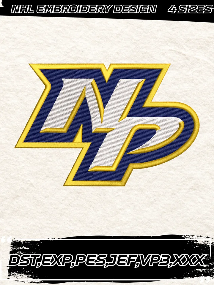 Nashville Predators Alternate Logo Embroidery Designs,NHL Logo Embroidery Files, Machine Embroidery Design File, 4 Sizes,Digital Download