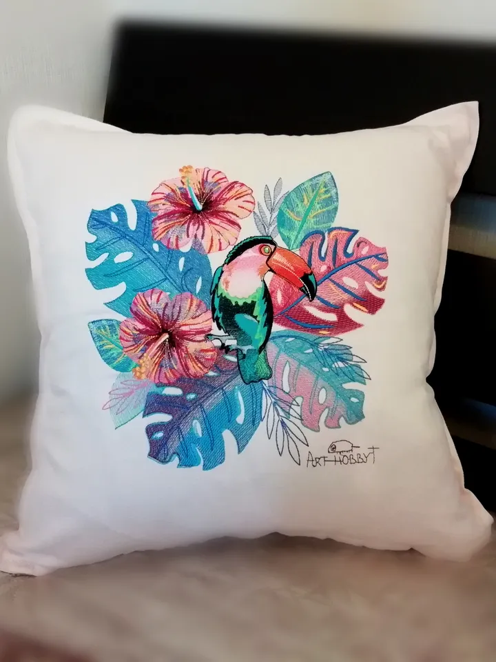 Machine embroidery design TOUCAN Tropics