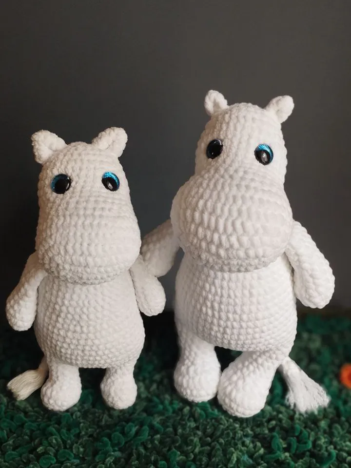 Moomin Troll Amigurumi Crochet Pattern - Large 30-40cm Soft Toy for Cuddles