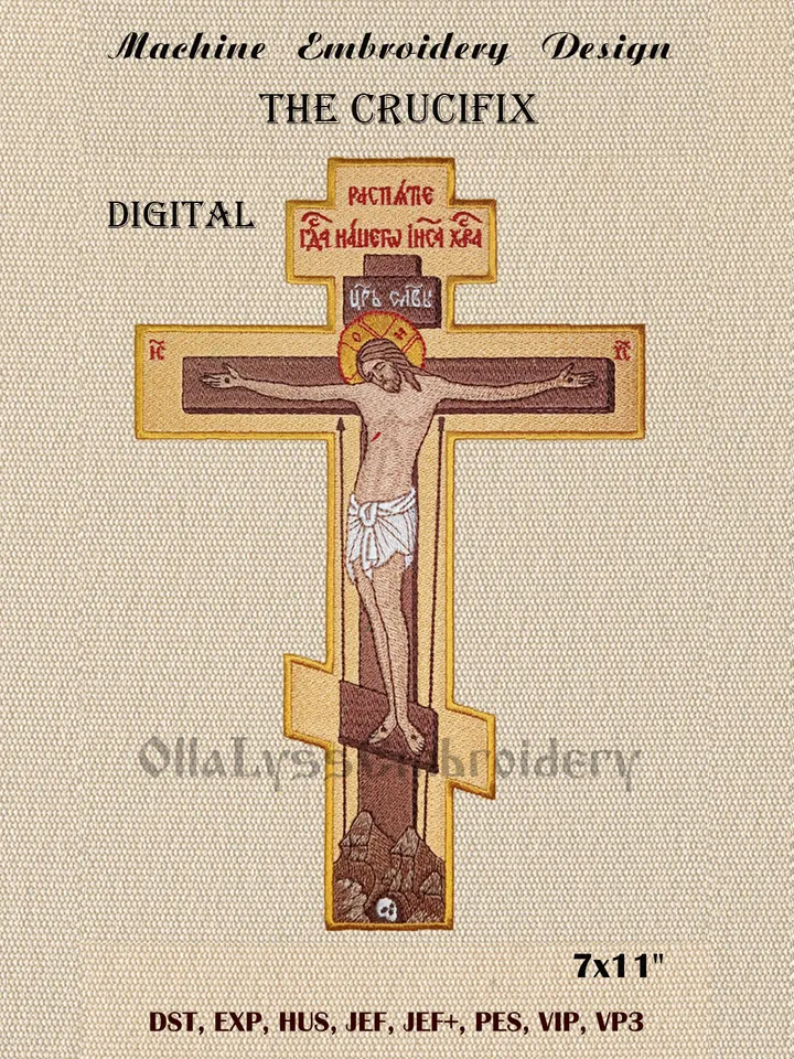 The Crucifix embroidery design