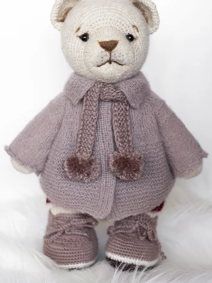 Amigurumi Lion, Doll clothes, Crochet animal lion, Handmade stuffed toy, Mohair toy, Wool babys toy, Organic toy