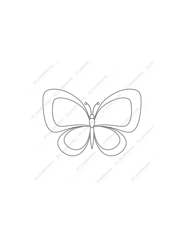 Butterfly 1 vector doodle EPS
