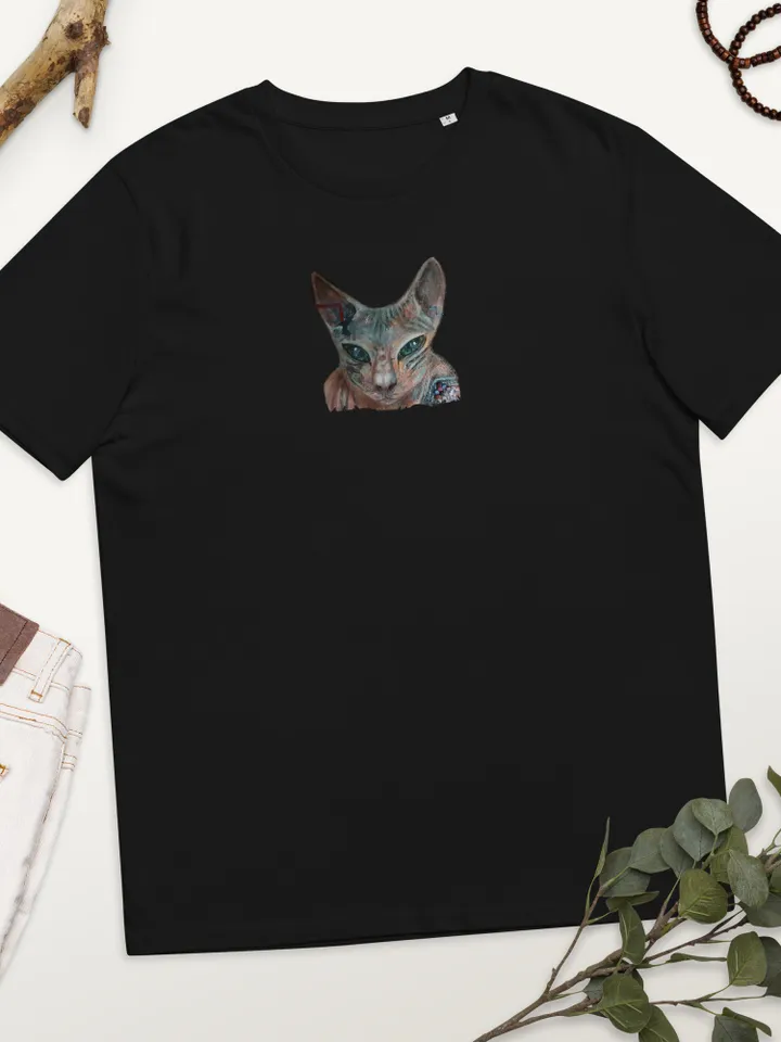 Your cat Unisex organic cotton t-shirt made with my original design,cat lovers gifts
