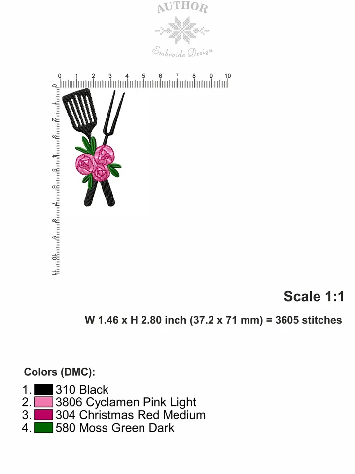 Kitchen utensils embroidery designs Machine embroidery pattern 3 size, Grilling apron embroidery files, Kitchen towel embroidery designs #R6