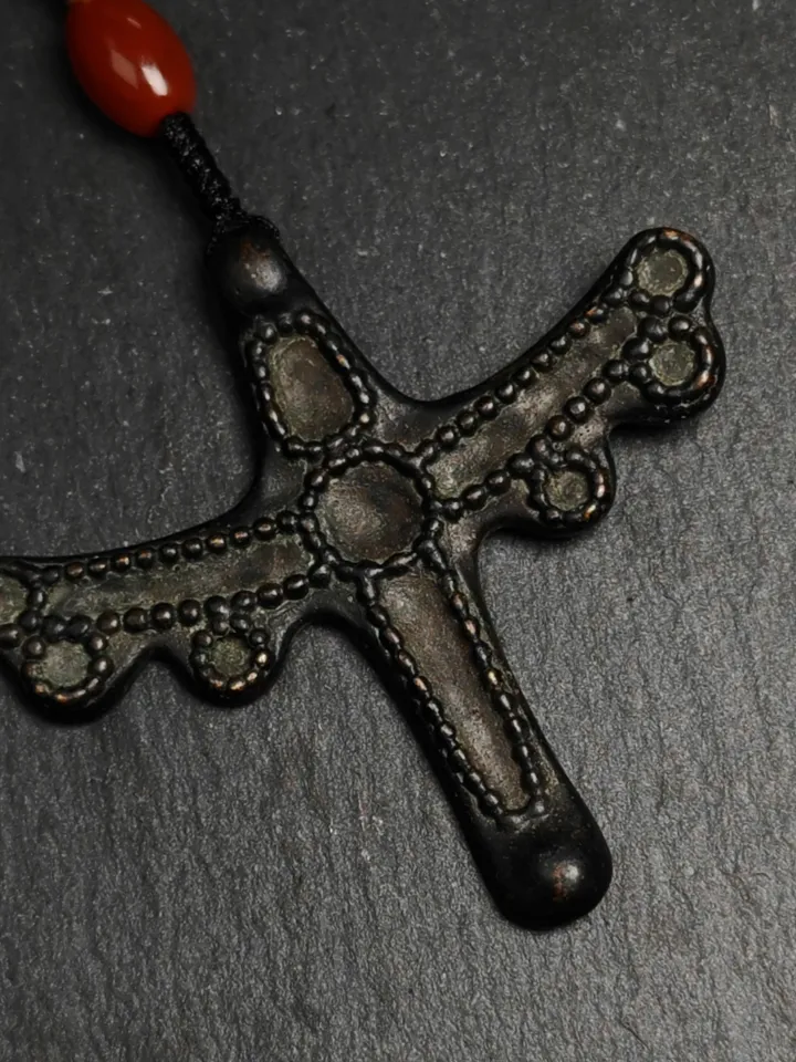 Authentic Tibetan Dragonfly Pendant,Thokcha Protection Charm, Gandhanra Antique Tibetan Buddhist Amulet,56×60mm