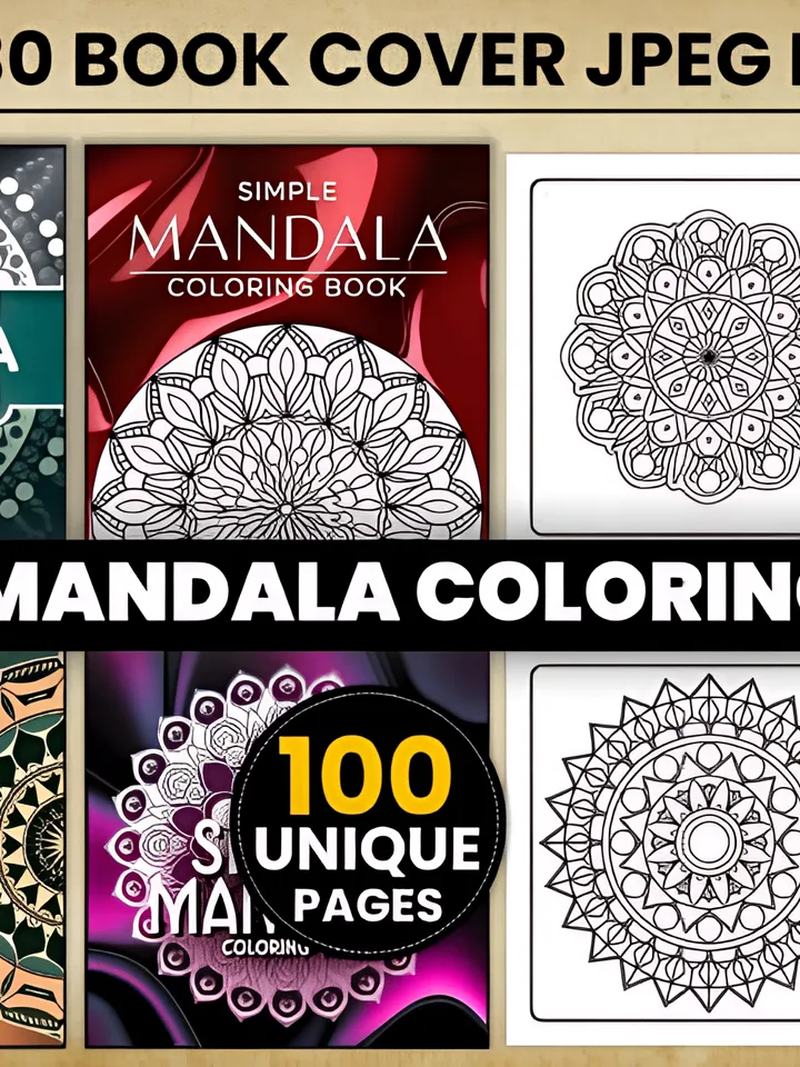 100 Simple Mandala Coloring Pages KDP