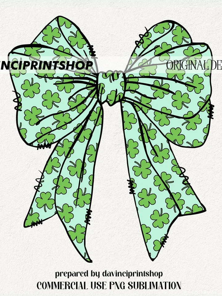 Coquette Bow Shamrock Png, St Patricks Day png, St Patricks Bow png, St patricks Gift, Lucky Shamrock png, St Patricks Design png, Irish png