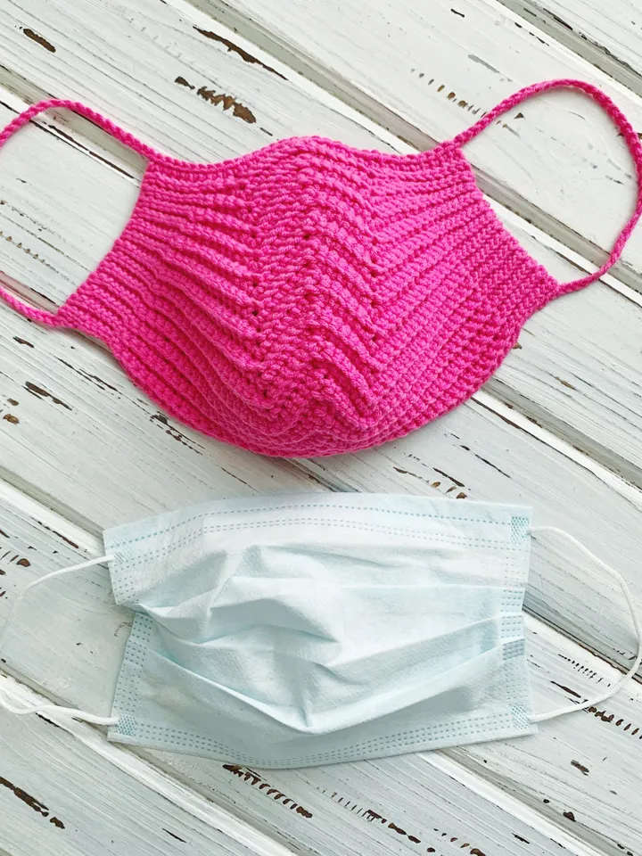 Reusable pattern face mask PDF tutorial, crochet face adult mask, washable face mask, cotton mask digital instant download DIY