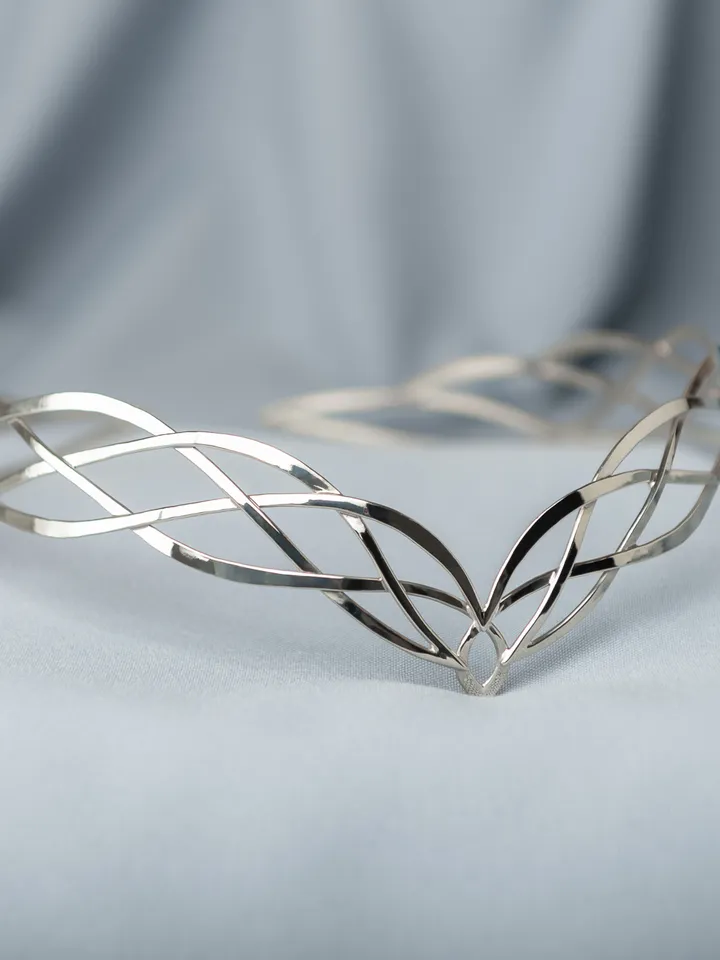Fantasy diadem jewelry Tiara Elven Crown bridal hair vine Wedding Headpiece bridal headband fantasy fairy Tiara Rosanna