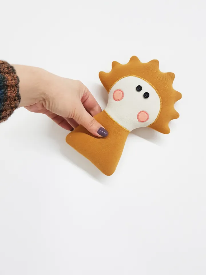 Rag doll Lilu sewing pattern PDF, digital tutorial in English, mini doll sewing diy