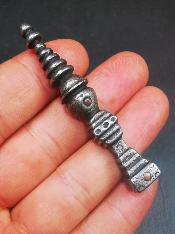 Gandhanra Handmade Tibetan Buddhist Tower Amulet,Stupa,Pagoda Pendant,Made of Cold Iron,2.56 inches