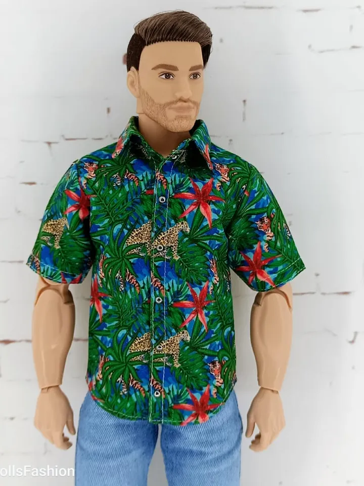 Jungle Panther Shirt for Ken with an athletic body