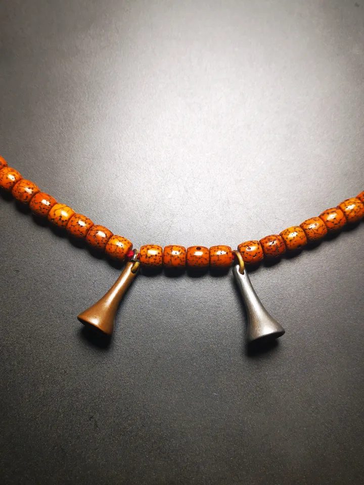 Gandhanra Handmade  Mala Counter Pendant,Stupa TsaTsa Bead, Prayer Beads Accessories,Made of Cold Iron