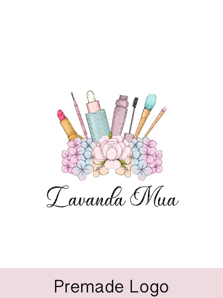 Beauty Salon Premade Logo Design, Beauty Logo, Girl Character Logo, Makeup Mua Artist Logo, Cartoon Logo, Make up Logo, Cosmetic Brush Logo