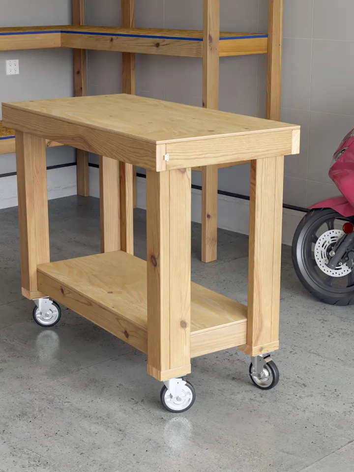 DIY Sectional Mobile Workbench Plans, PDF