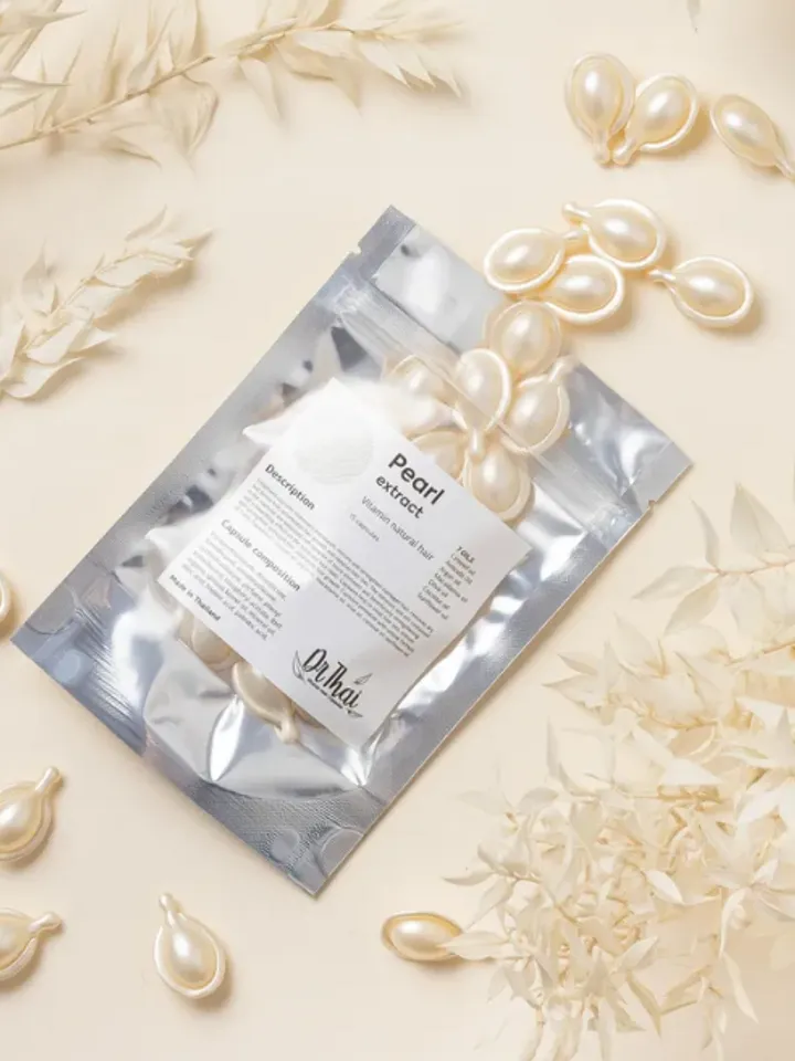 Vitamins for hair with oil and pearl extract
