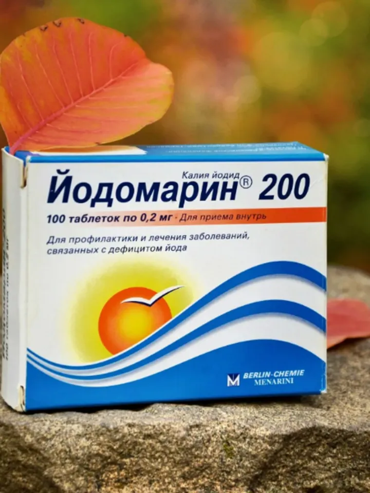 Iodomarin 100 tab 200 mg Potassium iodide supplement Iodomarin tab 200 mcg 100 pcs