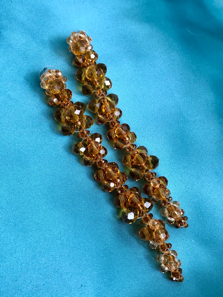 Cluster Drip Beaded Earrings