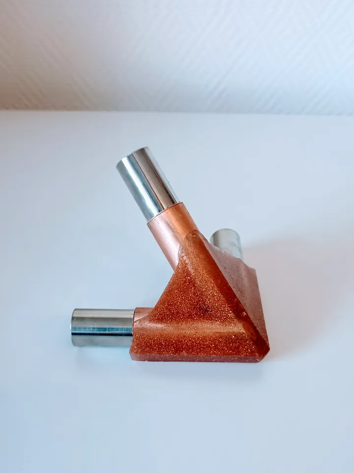 Set of copper connectors for the pyramid of healing and meditation For pipes with an outer diameter of 7/8 inch