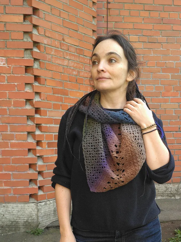 Crochet Pattern Shawlette Ewaly PDF