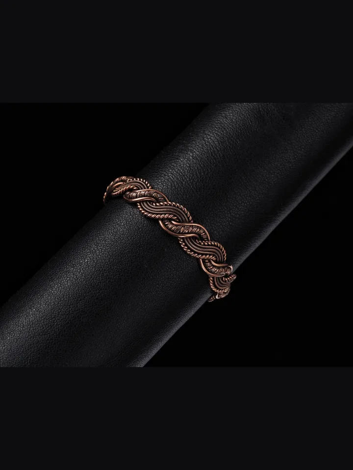 Wire wrapped copper bracelet for woman Antique style copper jewelry WireWrapArt