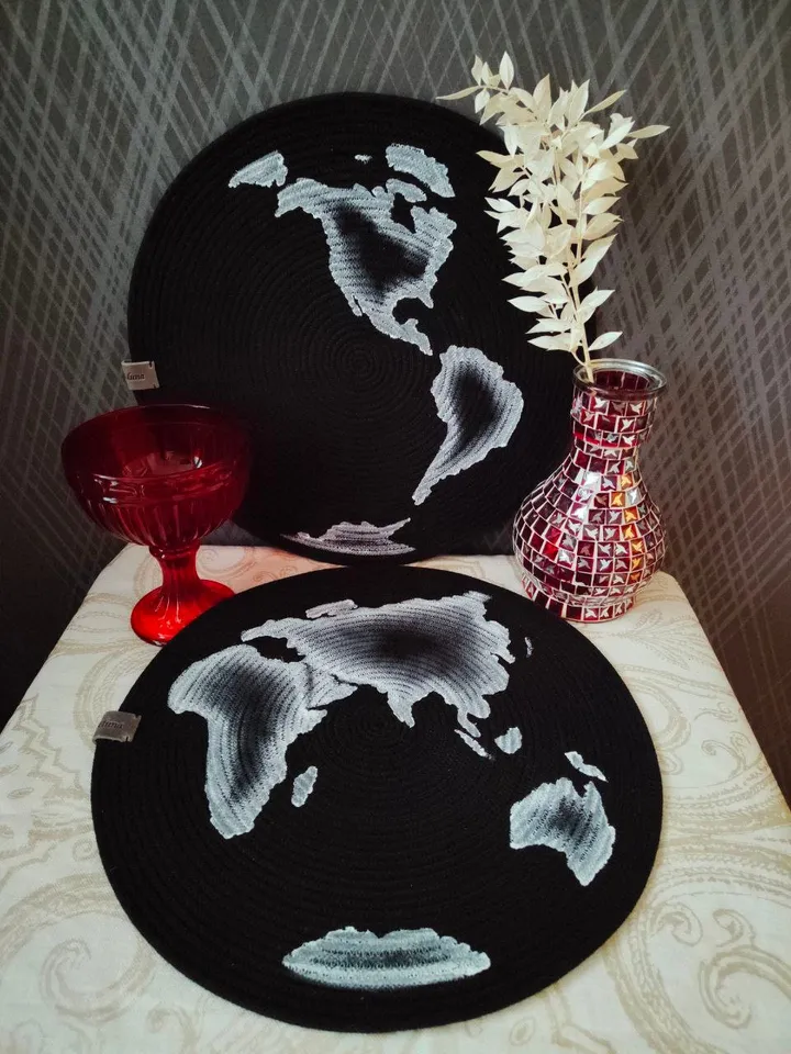 Wall decor space,set of 2,Planet Earth,World map,black and white globe,space children room,Wall painting,Table stand,world globe,gift