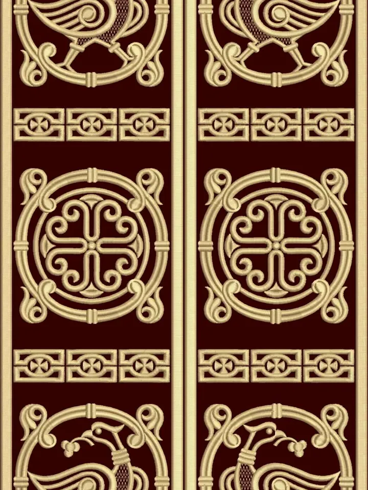 An "altar" set of designs for machine embroidery.