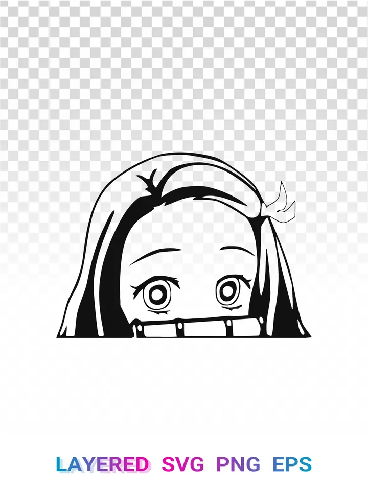 Nezuko SVG, Demon Slayer PNG, Anime Nezuko Kamado Cricut