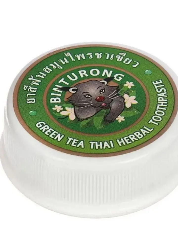 Original Binturong, Thai herbal Whitening Toothpaste with Green Tea Extract, 33 gr.