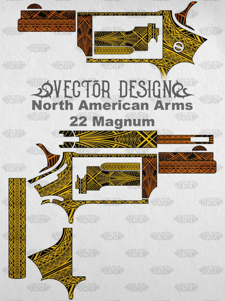VECTOR DESIGN North American Arms 22 Magnum Art Deco