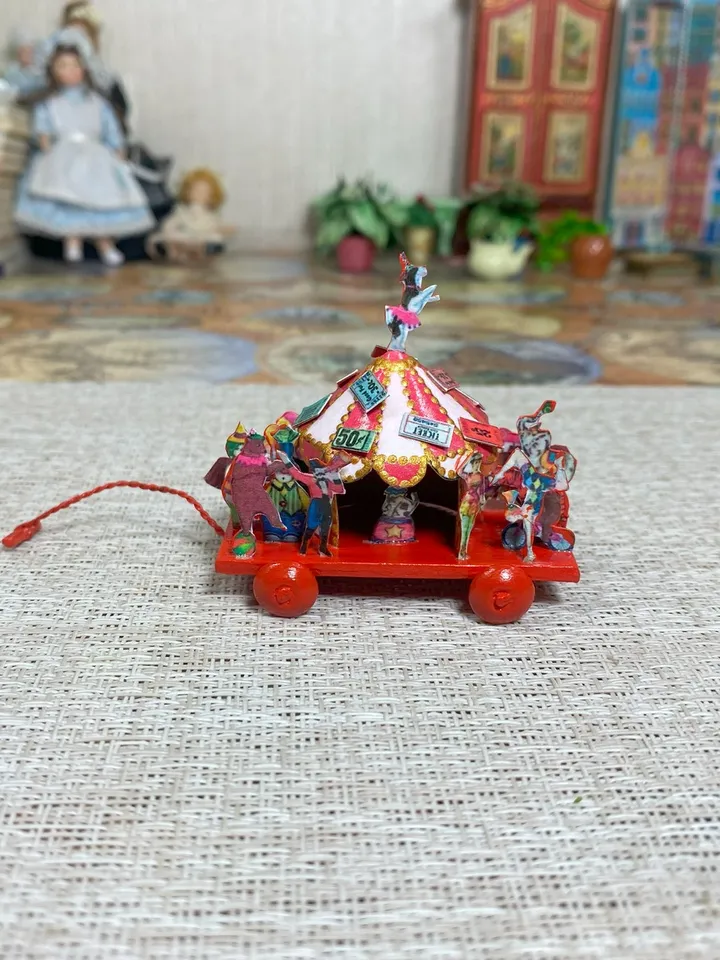 Tutorial. Puppet circus. 1:12.Dollhouse miniature.
