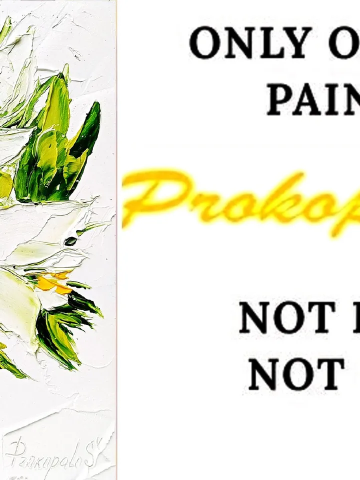 Lily Painting Flower Original Art Impasto Oil Painting Flower painting Floral Painting by ArtProkopaloSv