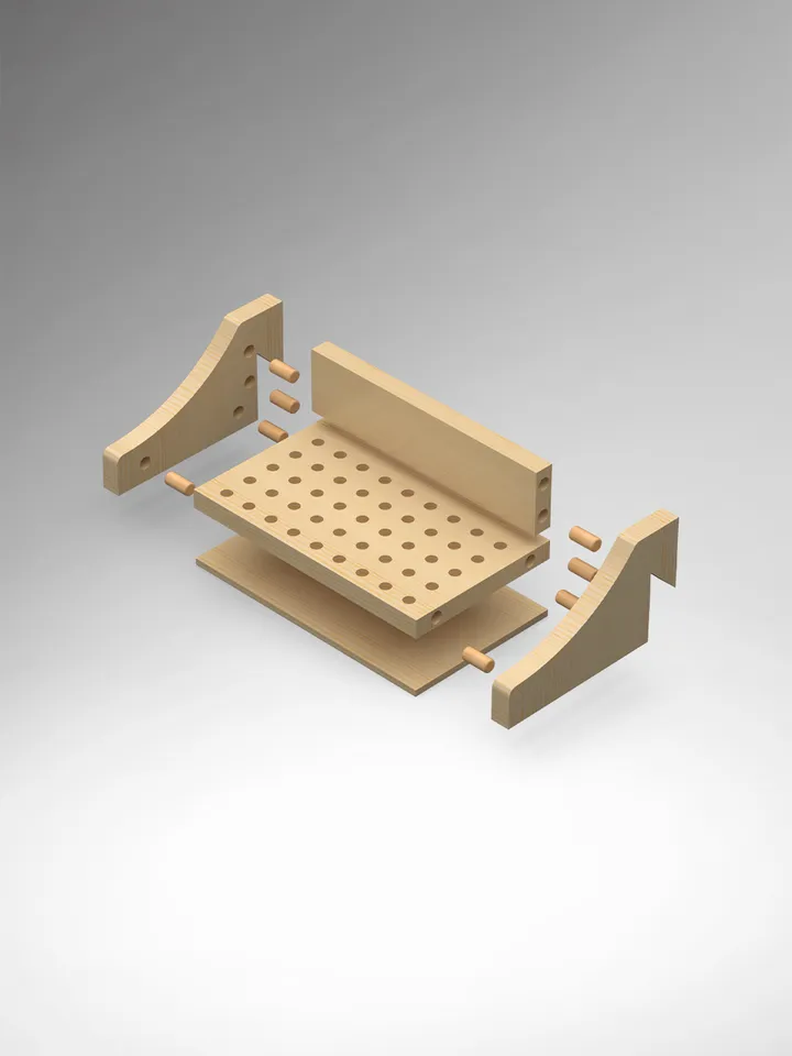 Bits Holder Rack Plans (PDF, SVG) for Workshop – DIY French Cleat Storage System