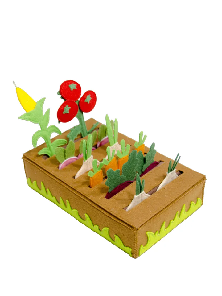 Felt vegetable garden, Pattern and Tutorial, PDF and SVG