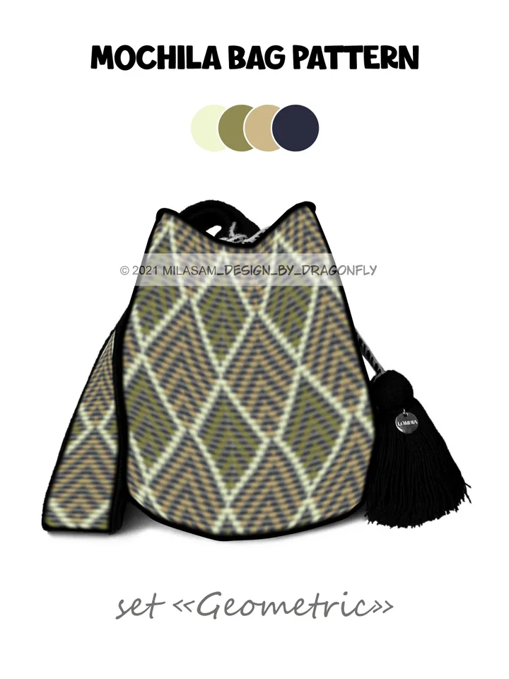 Tapestry crochet patterns - set Geometric