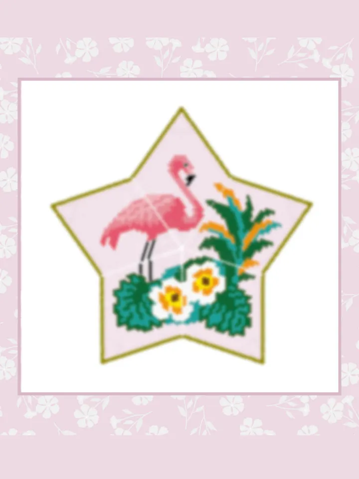 3D Peyote Star, Flamingo Beading Pattern, Seed Bead Bird Ornaments