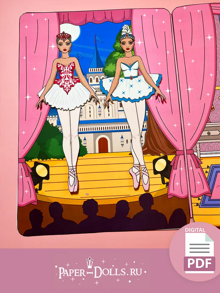 Paper doll ballerina